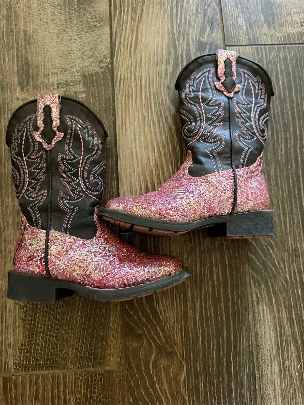 Roper little girls 9 pink glitter cowboy boots